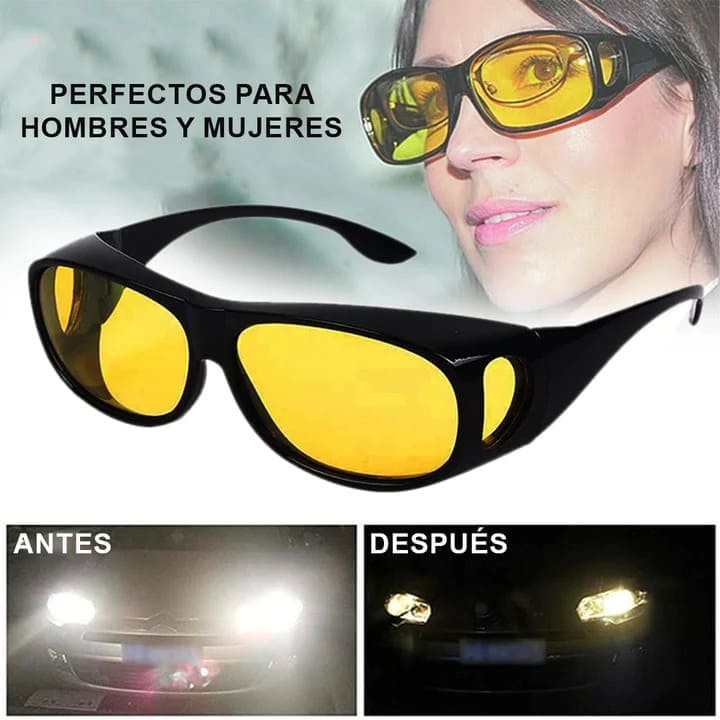 Lentes HD Antirreflejo de Conducción 2x1